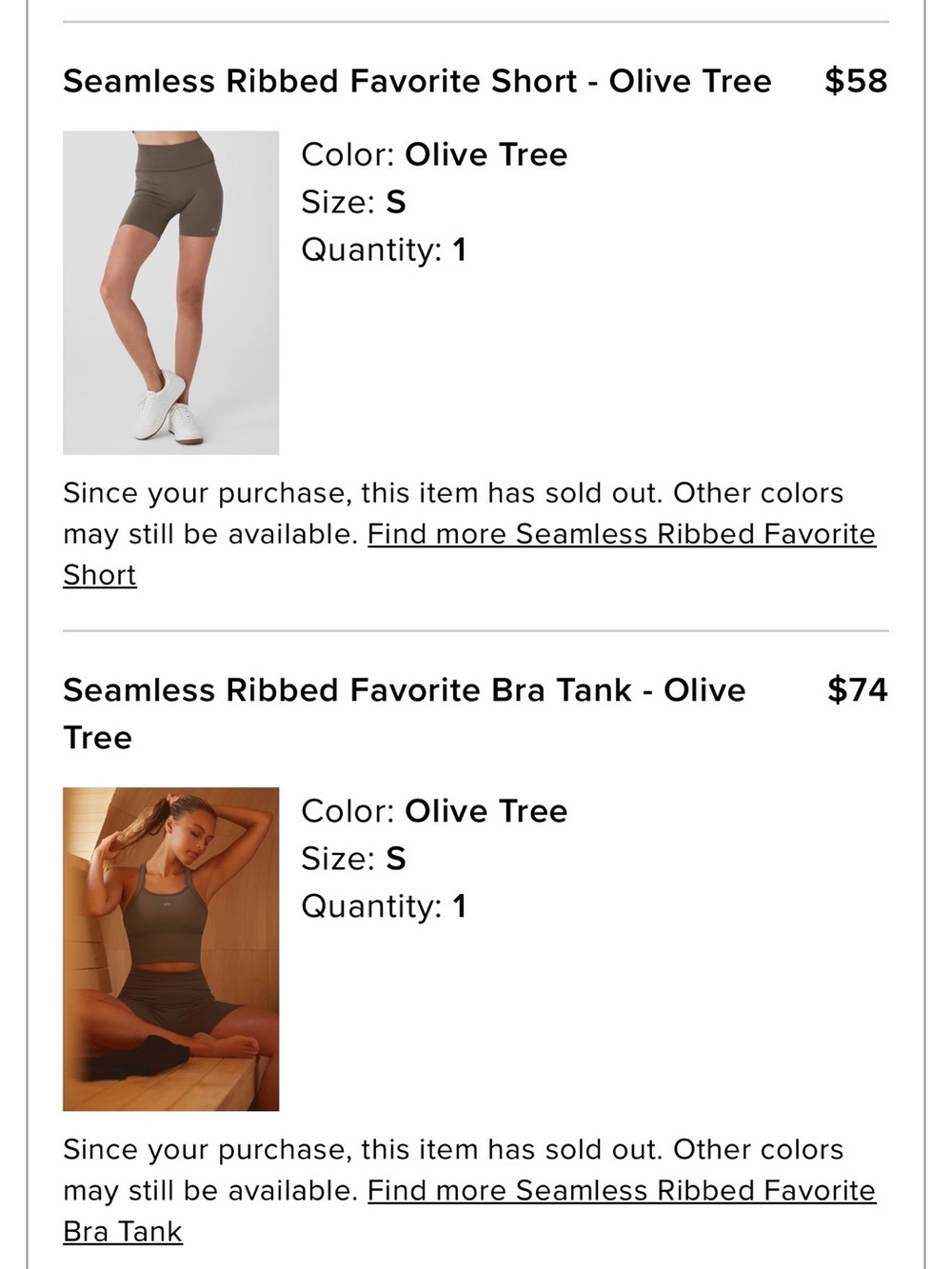 Alo Seamless Ribbed Favorite Set Sz Small - Picture 6 of 6